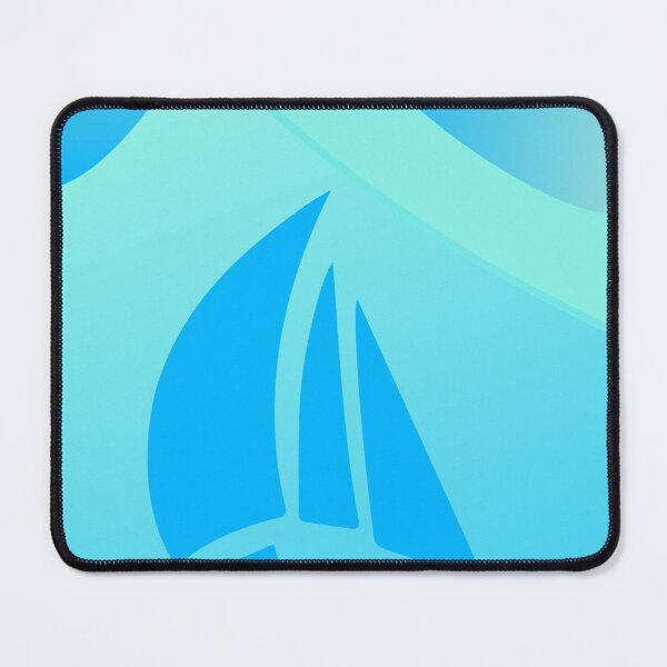 Item preview, A ship on the sea, blue shades abstract lines, minimalist design designed and sold by Juviraga.