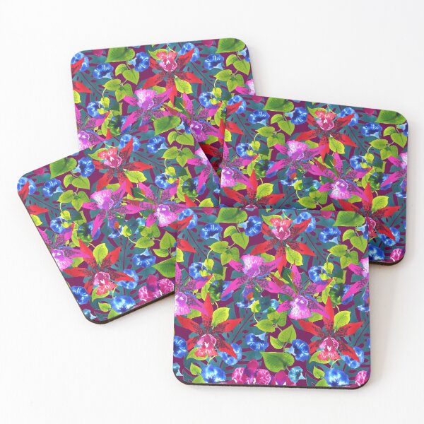 Item preview,  Tropical leaves Tropical color clash designed and sold by Alessandro Remo Mazzoni Remotextiles.