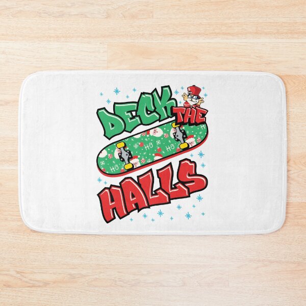 Item preview, Skateboarding Christmas Deck the Halls designed and sold by jaygo.