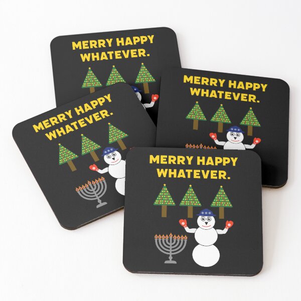 Item preview, Merry happy whatever humorous holiday card design  designed and sold by Rachel the Artist .
