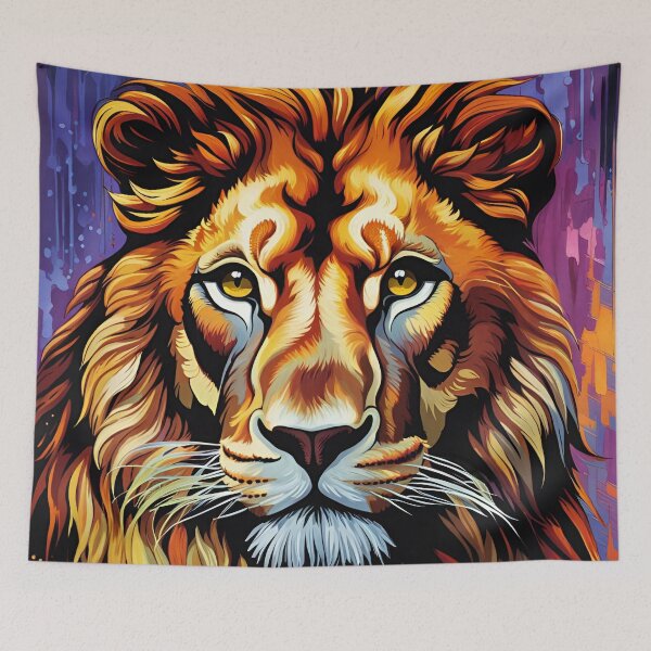 Aperçu de l'œuvre Portrait de lion, art généré par Ai créée et vendue par ACC .