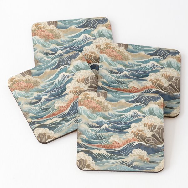 Item preview, The Great Sea Wave Ocean of Japan Painting Traditional Style  designed and sold by TheKaiZenNi.