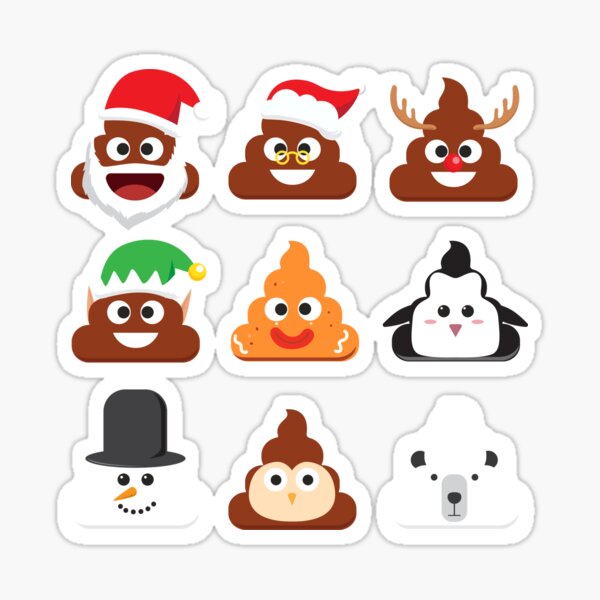 Artikel-Vorschau von Poop Emoticons Funny Christmas Poop Emoticons Gear, designt und verkauft von DynamicDesign.