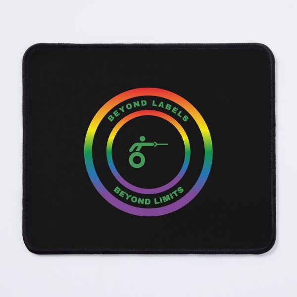 Item preview, LGBTQ Wheelchair Fencing Disability Slogan. Beyond Labels Beyond Limits. Lgbtq Wheelchair t-shirt designed and sold by PrideBeProud.