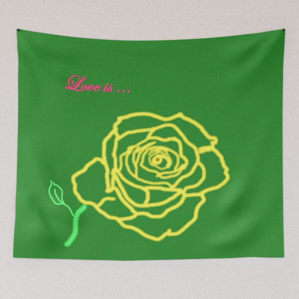 Item preview, LOVE IS a NEON YELLOW ROSE designed and sold by Timothy Forder.