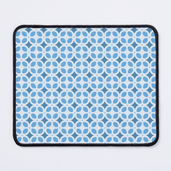 Item preview, Steel Blue Periwinkle Retro Rounded Rectangles Contemporary Geometric Calming Fresh Art Deco Pattern designed and sold by PenguinForests.