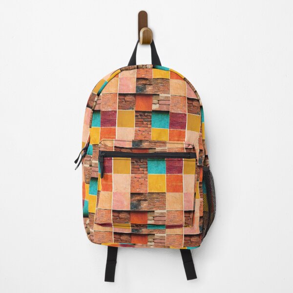 Item preview, Vivid Mosaic: A Playful Blend of Colorful Brick and Cement Pattern designed and sold by waterhutch.