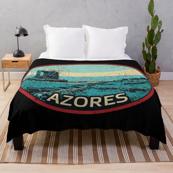 Item preview, Azores Islands Windmill Landscape Illustration designed and sold by Lemomo-artworks.