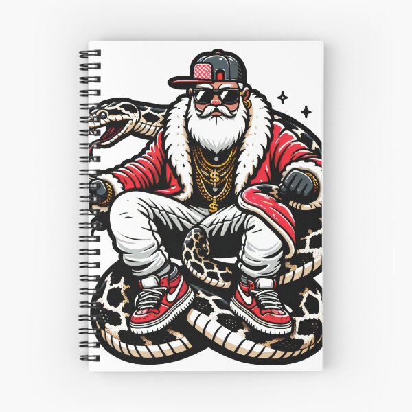 Item preview, Hip-Hop Santa Claus on Anaconda - Urban Christmas Swag designed and sold by AIARTIST1.