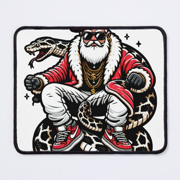 Item preview, Hip-Hop Santa Claus on Anaconda - Urban Christmas Swag designed and sold by AIARTIST1.