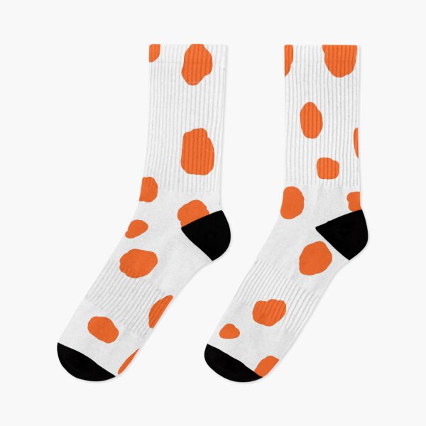 Item preview, dalmatian mid century modern girly orange spot pattern designed and sold by DesignYourWaystore.