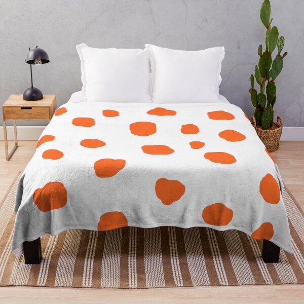 Item preview, dalmatian mid century modern girly orange spot pattern designed and sold by DesignYourWaystore.