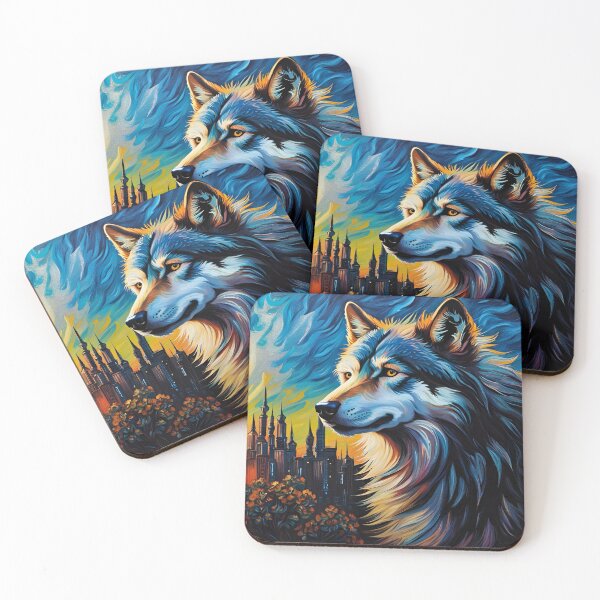 Item preview, Wolf and Swirling Sun, Ai Generated Art  designed and sold by ACC .