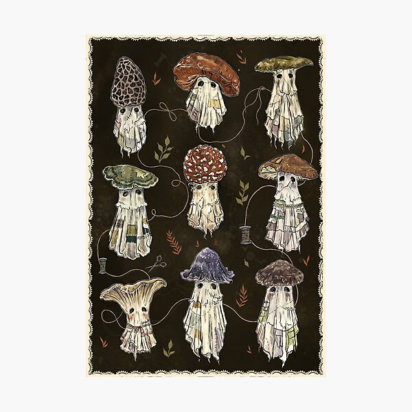 Item preview, Mushroom Ghosties Set✨ designed and sold by CharlotteGanz.