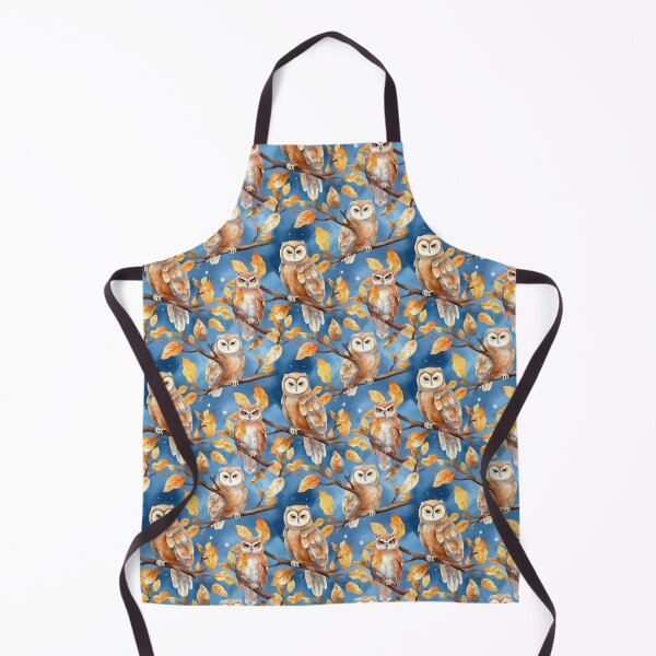 Item preview, Copy of Watercolor owls on tree blue designed and sold by Alessandro Remo Mazzoni Remotextiles.