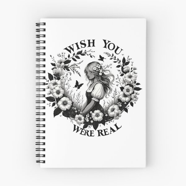 Item preview, Dreamy girl with the phrase "Wish you were real"  designed and sold by ArtInPrint.