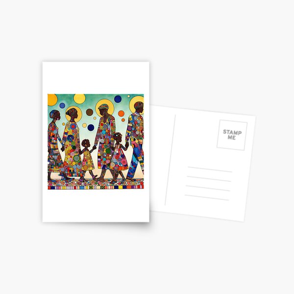African Grace: Traditional Print home Postcard