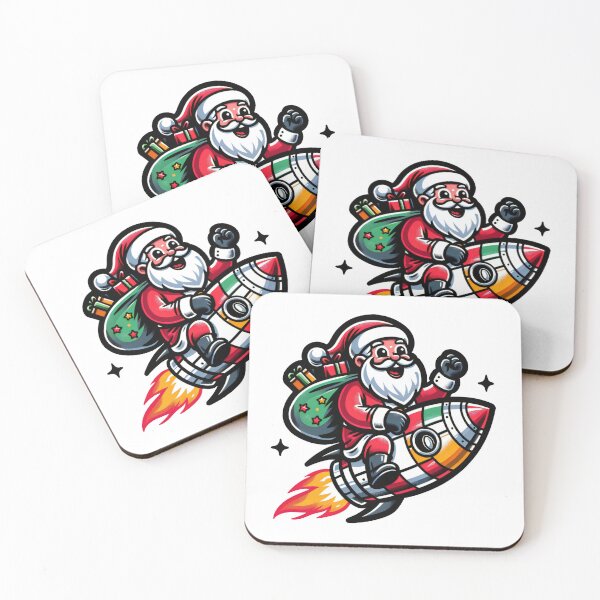 Item preview, Santa's Rocket Ride - Blazing Through the Starry Night designed and sold by AIARTIST1.