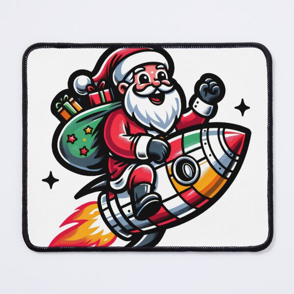 Item preview, Santa's Rocket Ride - Blazing Through the Starry Night designed and sold by AIARTIST1.