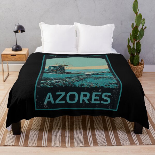 Item preview, Azores Islands Windmill Landscape Illustration designed and sold by Lemomo-artworks.