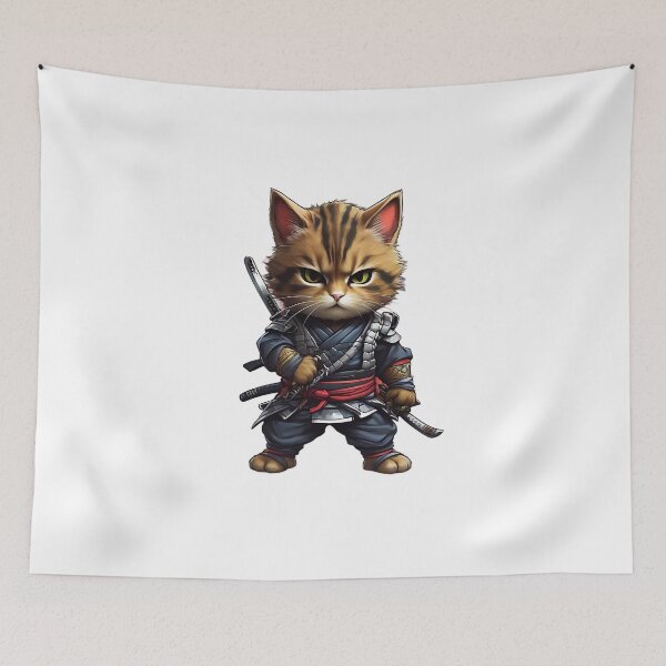 Item preview, Funny cat samurai designed and sold by Promarkets.