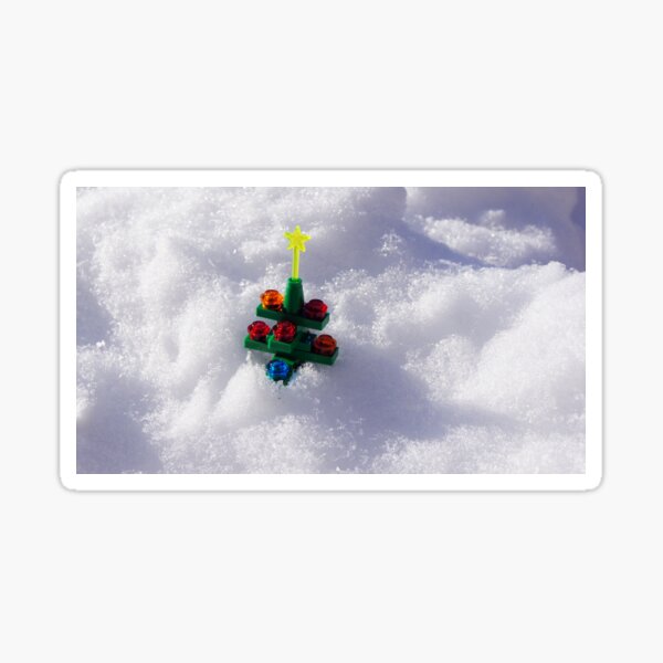 Lego Christmas Tree in the Snow Sticker