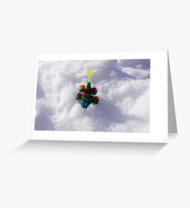 Lego Christmas Tree in the Snow Grußkarte