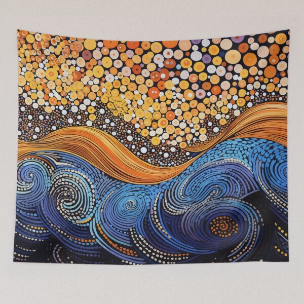 Item preview, Aboriginal Inspired Dot Art - With Waves and Lava designed and sold by GrinGalore.