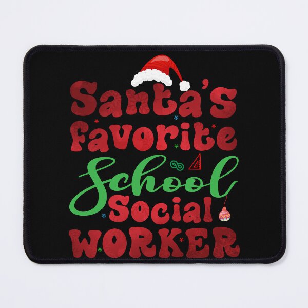 Item preview, Santa's Favorite School Social Worker Funny Christmas colleagues  designed and sold by Be Cool (5.0) ⭐⭐⭐⭐⭐.