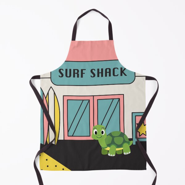 Item preview, Cute cartoon surf shack turtle designed and sold by JSMidnightCreations .