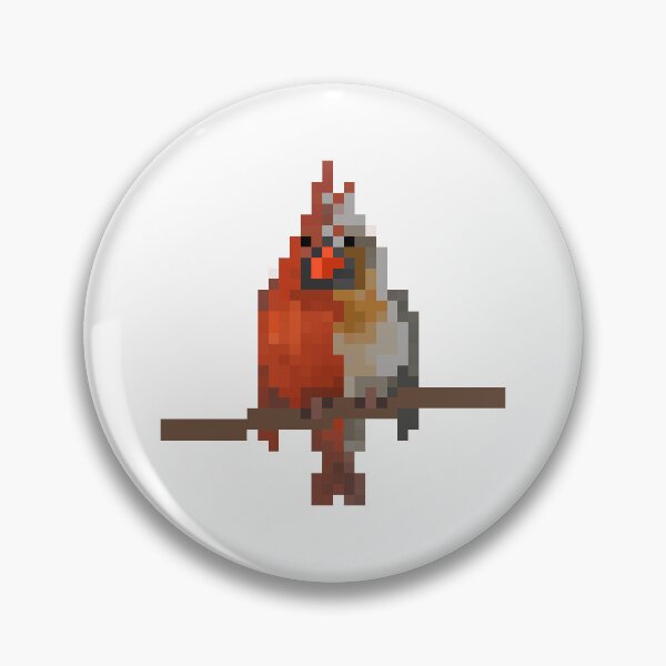 Item preview, Bilateral Gynandromorphic Northern cardinal 8 Bit designed and sold by filterfoxx.