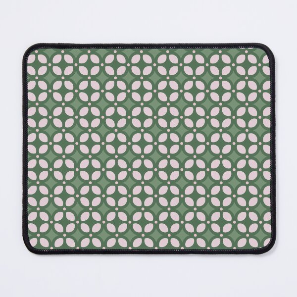 Item preview, Sage Green Crosses Rounded Squares Geometric Art Nouveau Retro Vintage Pattern designed and sold by PenguinForests.
