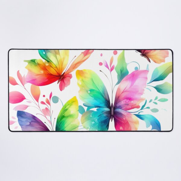Item preview, Rainbow Butterfly Watercolor Painting - White Background designed and sold by Star-Fragment.