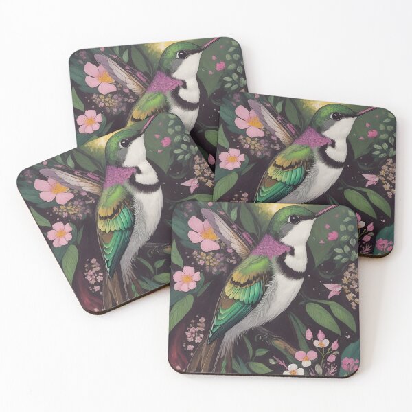 Item preview, oilpainting of cute humming bird designed and sold by basitcv.
