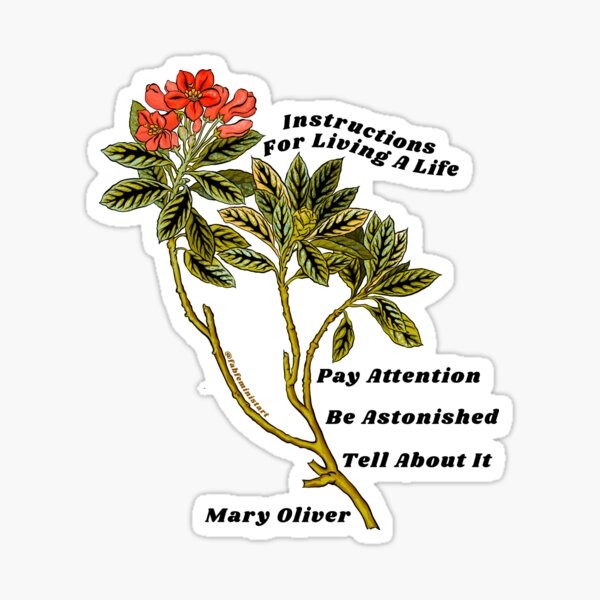 Item preview, Mary Oliver: Instructions For Living A Life designed and sold by fabfeminist.
