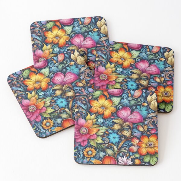 Item preview, Colorful Flower Pattern designed and sold by DigiDreamyArt.