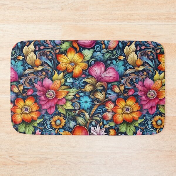 Item preview, Colorful Flower Pattern designed and sold by DigiDreamyArt.