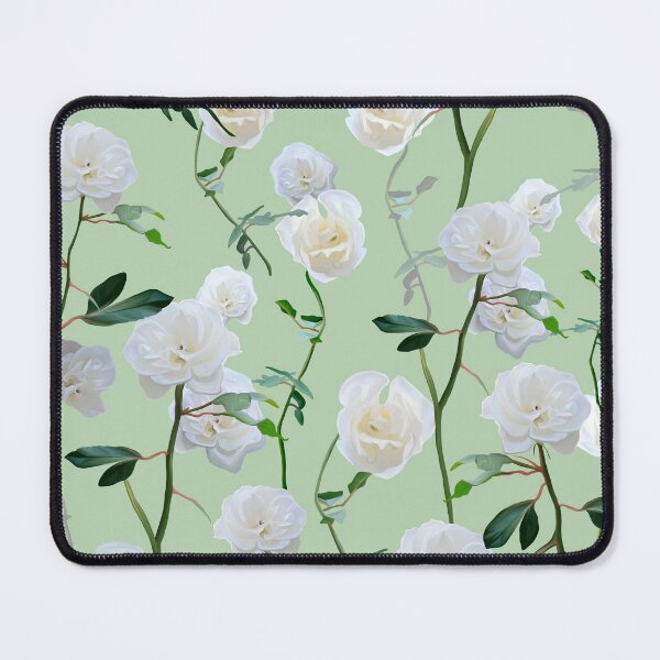 Item preview, White roses green designed and sold by FlorialStudio.