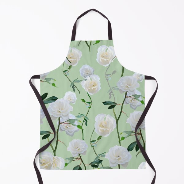 Item preview, White roses green designed and sold by FlorialStudio.