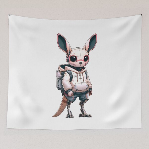 Item preview, Cute Cyberpunk Robot Kangaroo! designed and sold by kukamatsu.