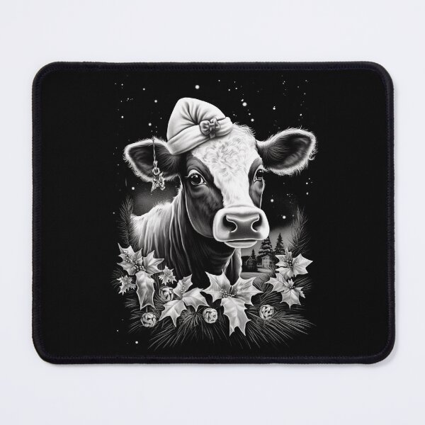 Item preview, Cow Christmas Scene Window Pictures for Chalk Marker designed and sold by AnnaMDesign.