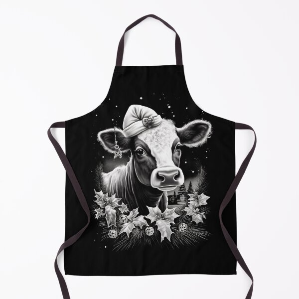 Item preview, Cow Christmas Scene Window Pictures for Chalk Marker designed and sold by AnnaMDesign.