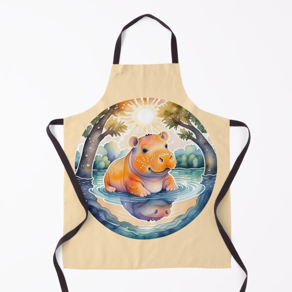 Item preview, Baby hippo watercolor art designed and sold by Nolan6.