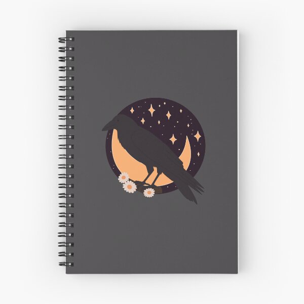 Item preview, Crow and moon dark aesthetic illustration designed and sold by wonderxwander.