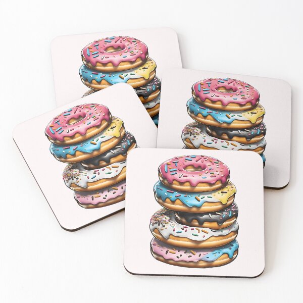 Item preview, a-towering-stack-of-donuts-with-colorful-frosting designed and sold by NaaEfdPublisher.