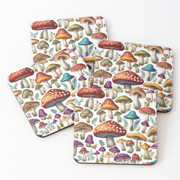 Item preview,  Colorful Delicious Mushroom Pattern designed and sold by DigiDreamyArt.