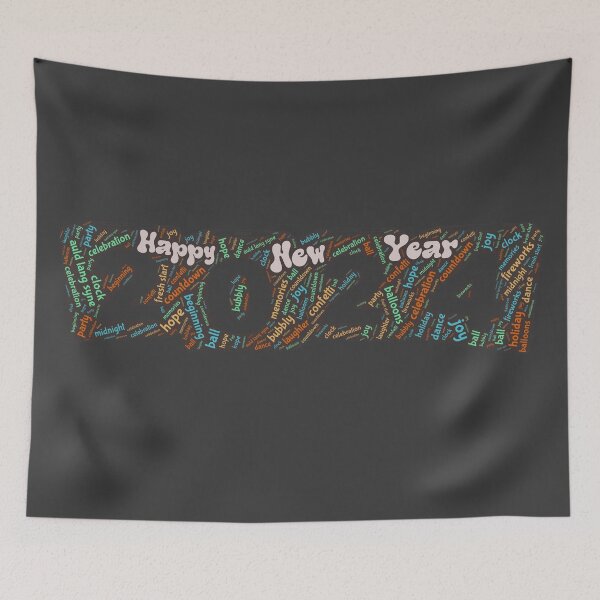 Item preview, Happy New Year 2024 for Darker Backgrounds designed and sold by WordsYouLove.