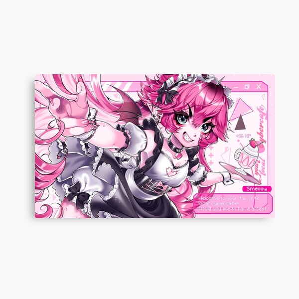 Dark Anime Girl Wall Art Anime Aesthetic Print Gothic Emo Gamer Room Art  Gaming Gift Pink Pastel Egirl Horror Lofi Purple Anime 