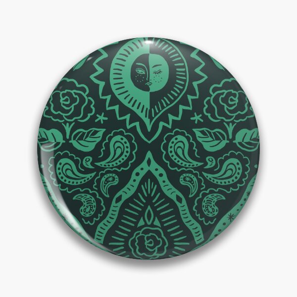 Item preview, Moonlit Paisley Two Tone Slate Green designed and sold by nano-fevrier.