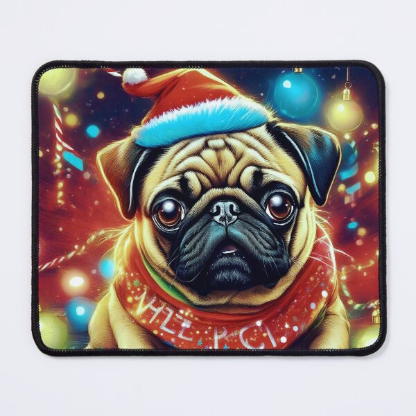 Item preview, Pug HAPPY HOLIDAYS 74 MERRY CHRISTMAS   designed and sold by RedBluffTraders.